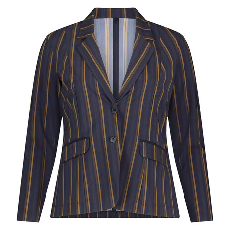 Plus Basics korte blazer serie suit stripe