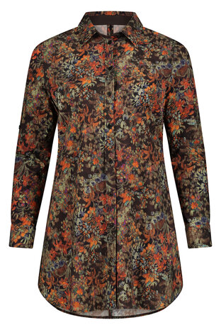 Plus Basics lange blouse Renaissance Florals